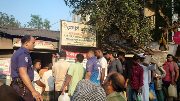 Fuel station in Bangladesh, file image