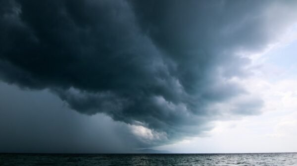 Illustrative photograph: cyclone; not the actual event