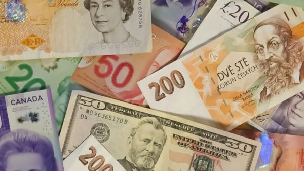 Illustrative photograph of foreign currency banknotes; not the actual reported event